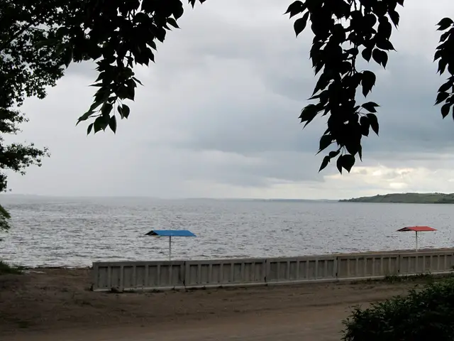 View over the lake from the shore